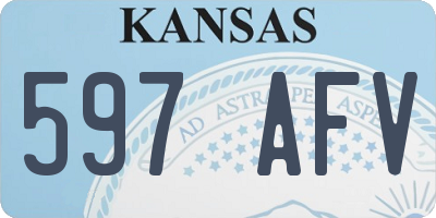 KS license plate 597AFV