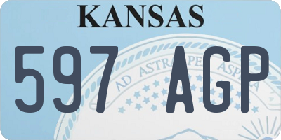 KS license plate 597AGP