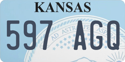 KS license plate 597AGQ
