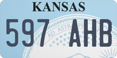 KS license plate 597AHB
