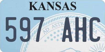 KS license plate 597AHC