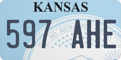 KS license plate 597AHE