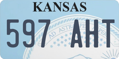 KS license plate 597AHT