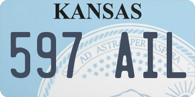 KS license plate 597AIL