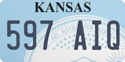 KS license plate 597AIQ