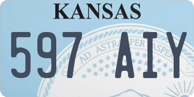 KS license plate 597AIY