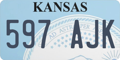 KS license plate 597AJK