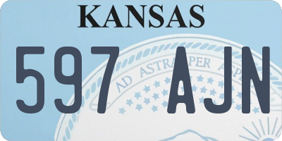 KS license plate 597AJN