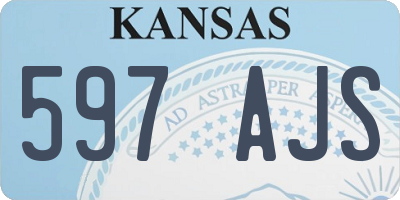 KS license plate 597AJS