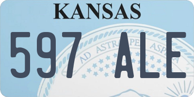 KS license plate 597ALE