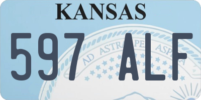 KS license plate 597ALF