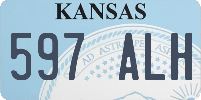 KS license plate 597ALH