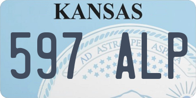 KS license plate 597ALP