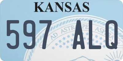 KS license plate 597ALQ
