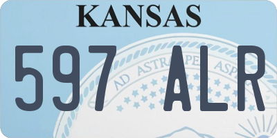 KS license plate 597ALR