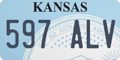 KS license plate 597ALV