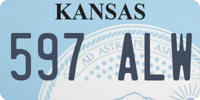 KS license plate 597ALW