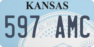 KS license plate 597AMC