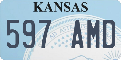 KS license plate 597AMD