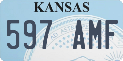 KS license plate 597AMF