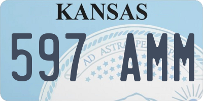 KS license plate 597AMM