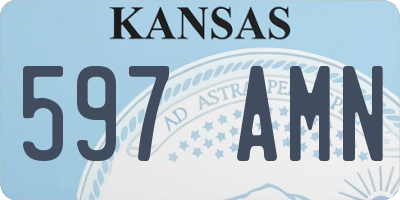 KS license plate 597AMN