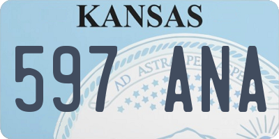 KS license plate 597ANA