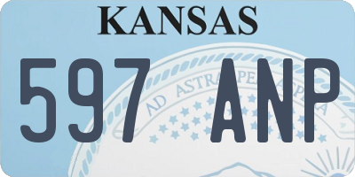 KS license plate 597ANP