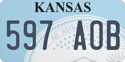 KS license plate 597AOB