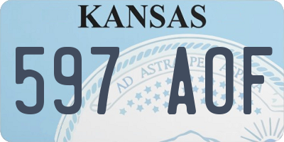KS license plate 597AOF