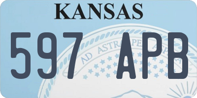 KS license plate 597APB