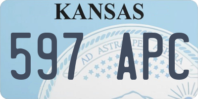 KS license plate 597APC