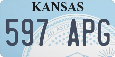 KS license plate 597APG