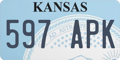 KS license plate 597APK