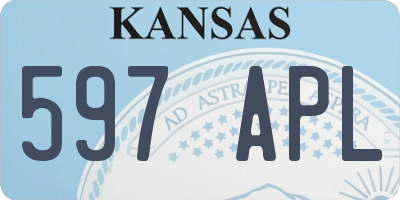 KS license plate 597APL