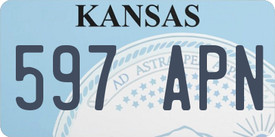 KS license plate 597APN