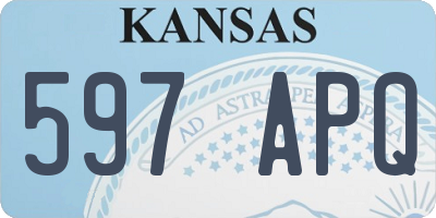 KS license plate 597APQ