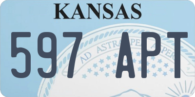 KS license plate 597APT