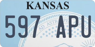 KS license plate 597APU