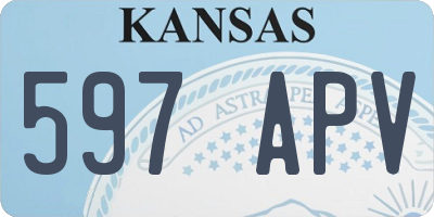 KS license plate 597APV