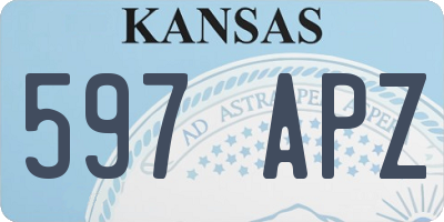 KS license plate 597APZ