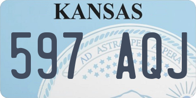KS license plate 597AQJ