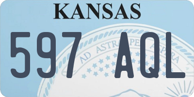 KS license plate 597AQL