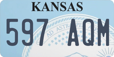 KS license plate 597AQM
