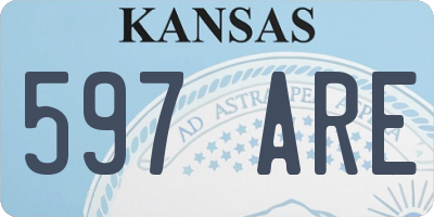 KS license plate 597ARE