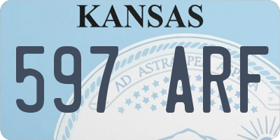 KS license plate 597ARF