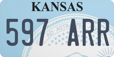 KS license plate 597ARR