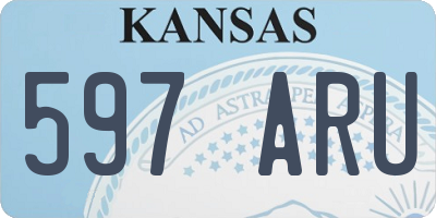 KS license plate 597ARU