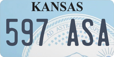 KS license plate 597ASA