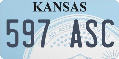 KS license plate 597ASC